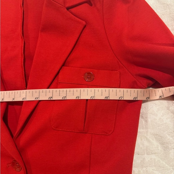 Marc by Marc Jacobs Ruby Red Blazer stretchy tailored button back - Picture 7 of 9